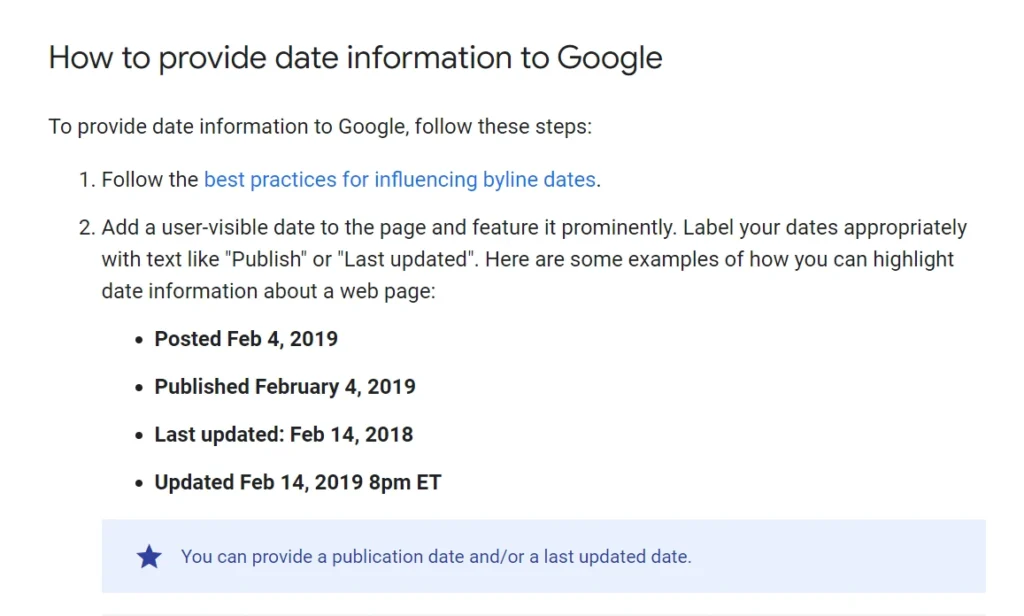 谷歌关于优化已收录文章日期的正确方式